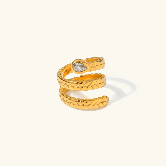 Davina Ouro Serpent Anel