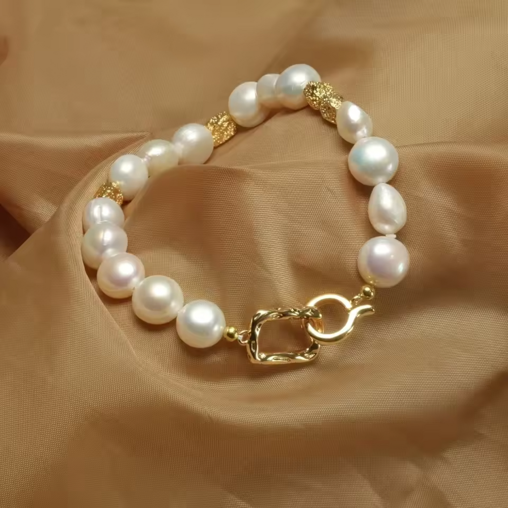 Freshwater Baroque Pérolas Pulseira