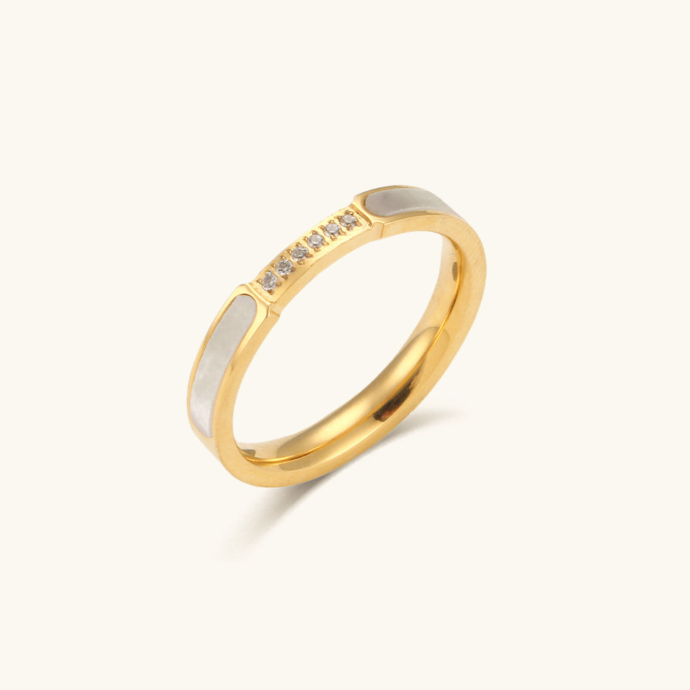 Gabrielle Diamante Simulant Ouro Anel
