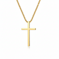 Bezel Cross Colar | Ouro
