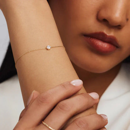 Cléa Moissanite Pedra Pulseira | Ouro