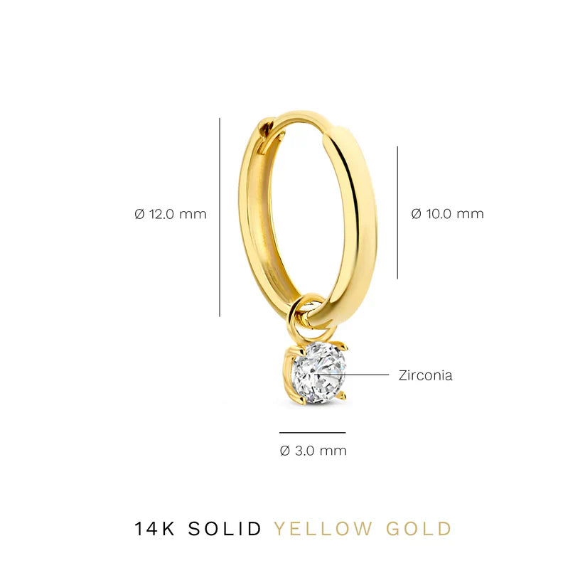 Larmes de Lune Pedra Brincos Conjunto | Ouro