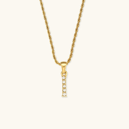 Maeve Letter Initial Diamante Colar
