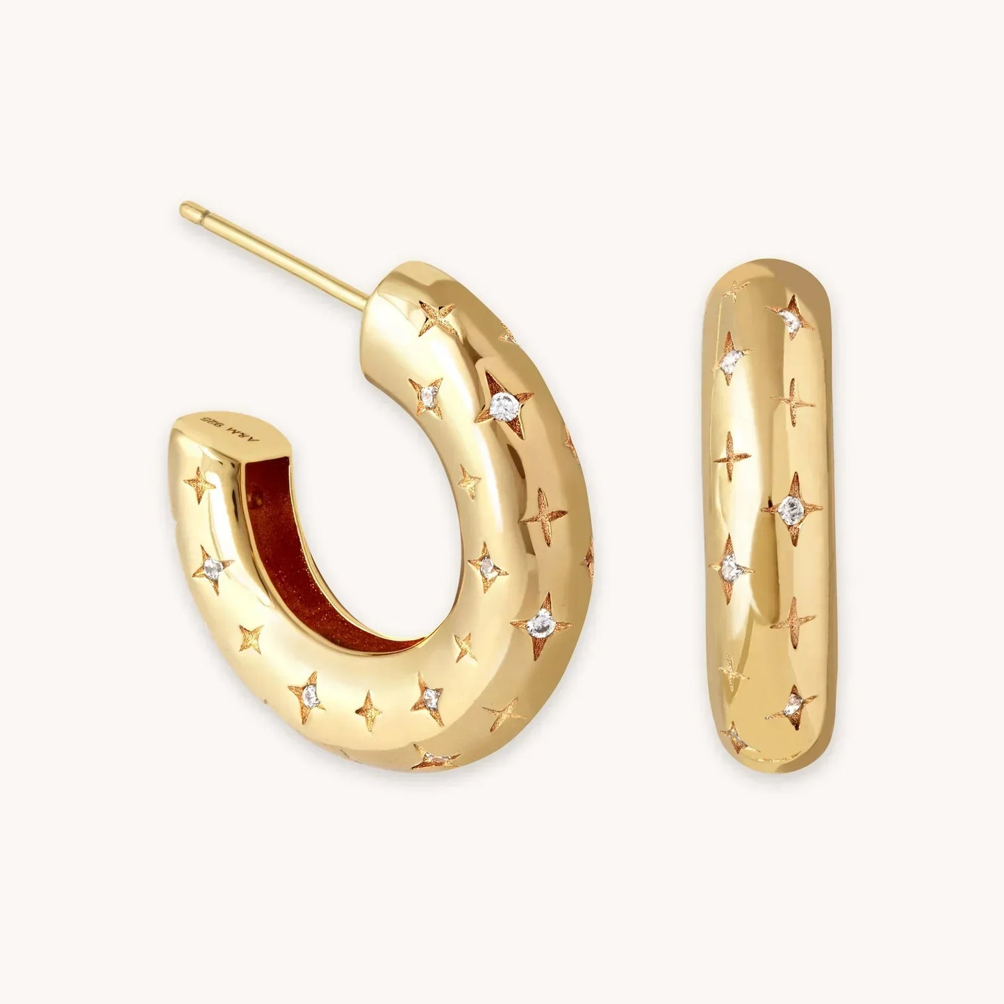Cosmic Brincos de Argola | Ouro