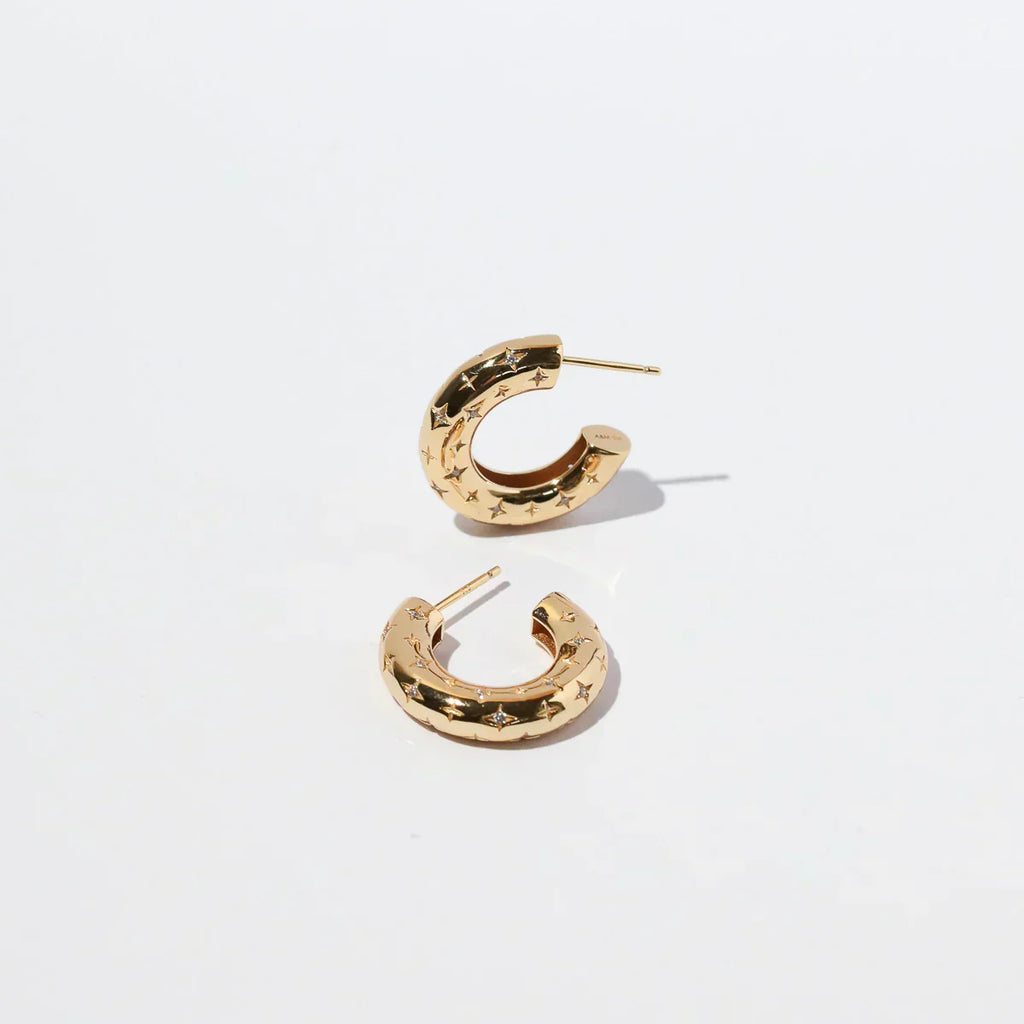 Cosmic Brincos de Argola | Ouro