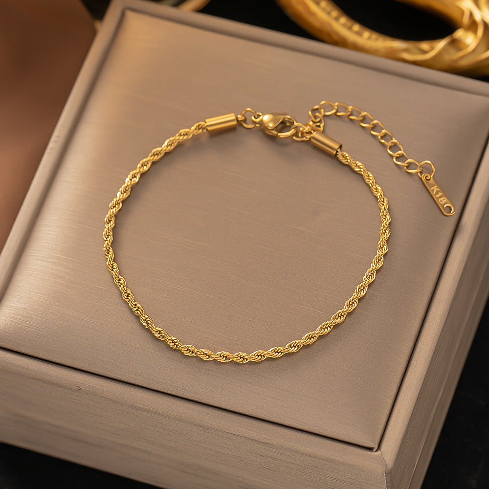 Twisted Chain Pulseira | Ouro