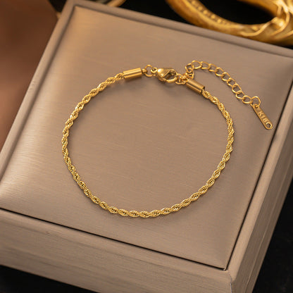 Twisted Chain Pulseira | Ouro