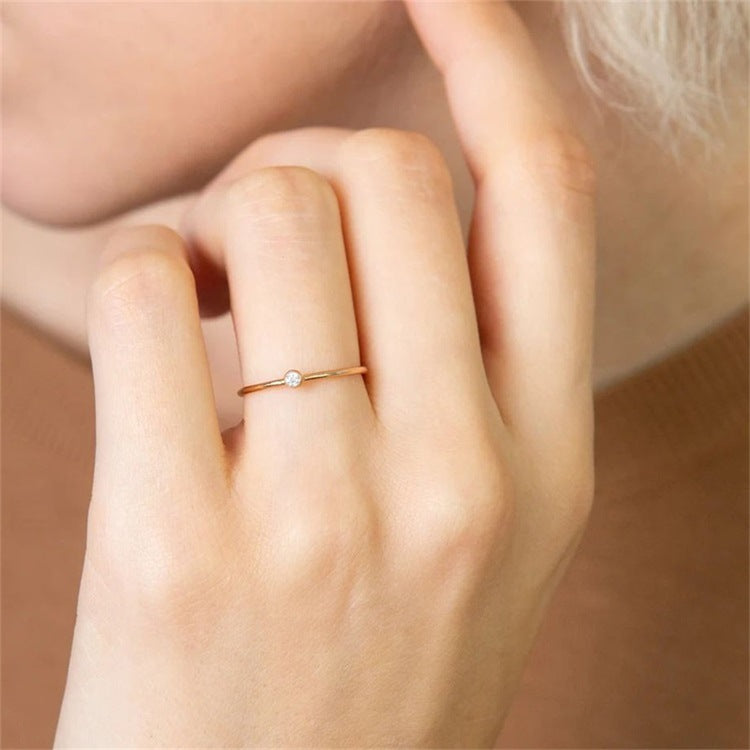Amelia Birthstone Stacker Anel