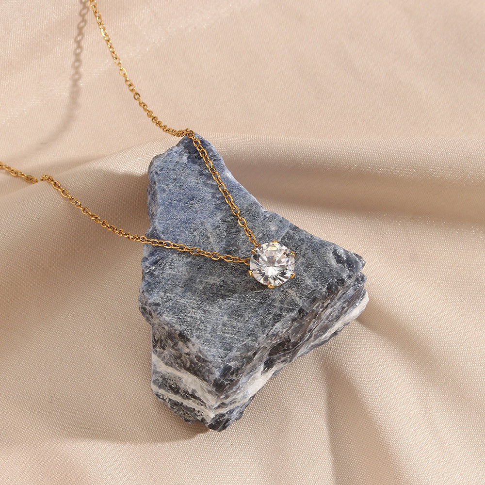 Kyla Solitaire Ouro Colar