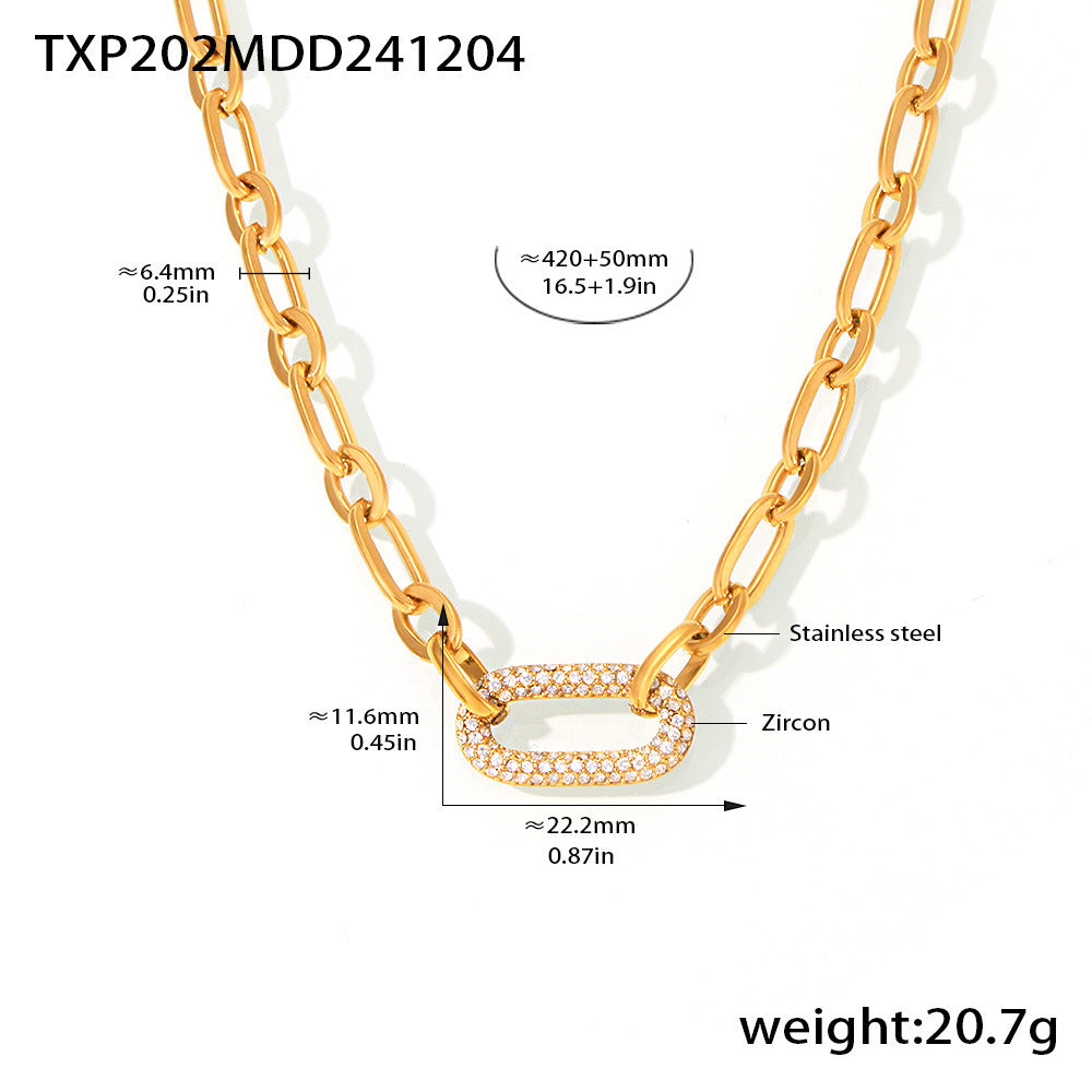 Paved Chunky Chain Link Conjunto de Joias | Ouro