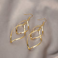 Minimalist Layered Brincos Pendentes | Ouro