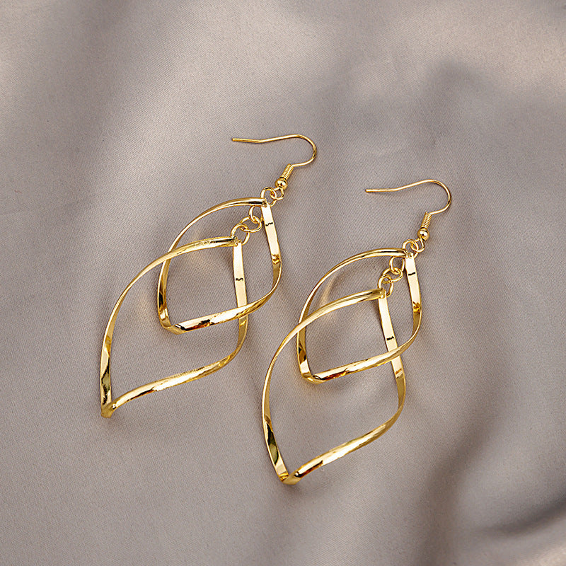 Minimalist Layered Brincos Pendentes | Ouro