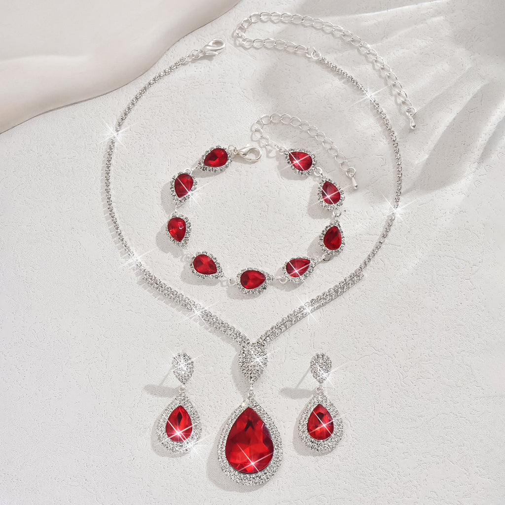 Thalira Bloodwynne Conjunto de Joias | Branco Ouro