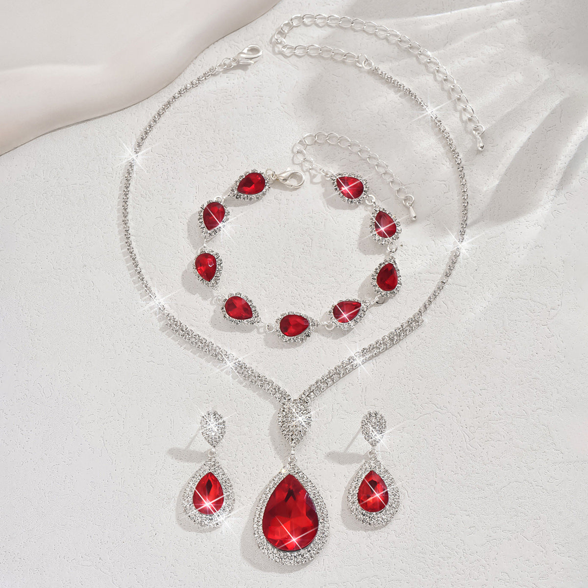 Thalira Bloodwynne Conjunto de Joias | Branco Ouro