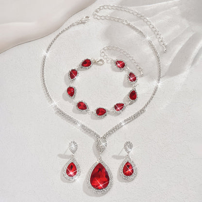 Thalira Bloodwynne Conjunto de Joias | Branco Ouro