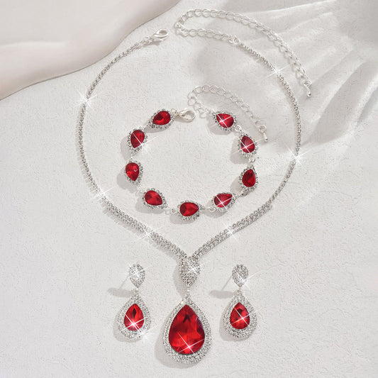 Thalira Bloodwynne Conjunto de Joias | Branco Ouro