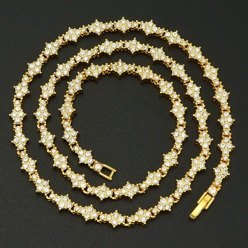 Classic Cluster Tennis Colar | Ouro