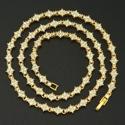 Classic Cluster Tennis Colar | Ouro