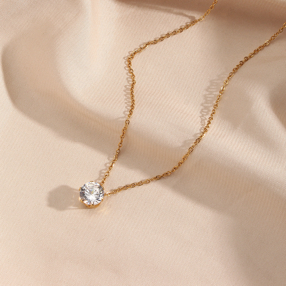 Kyla Solitaire Ouro Colar