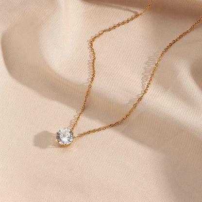 Kyla Solitaire Ouro Colar