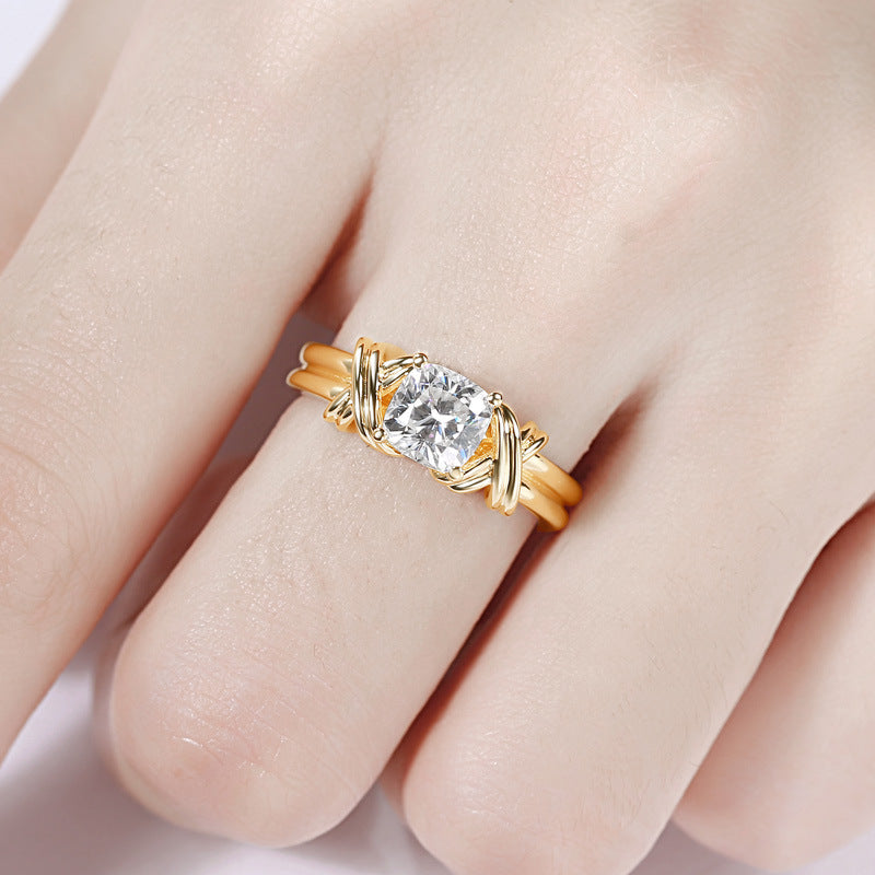 Knotted Band Statement Anel | Ouro