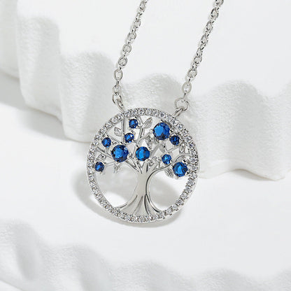 Tree of Life Safira Colar | Branco Ouro