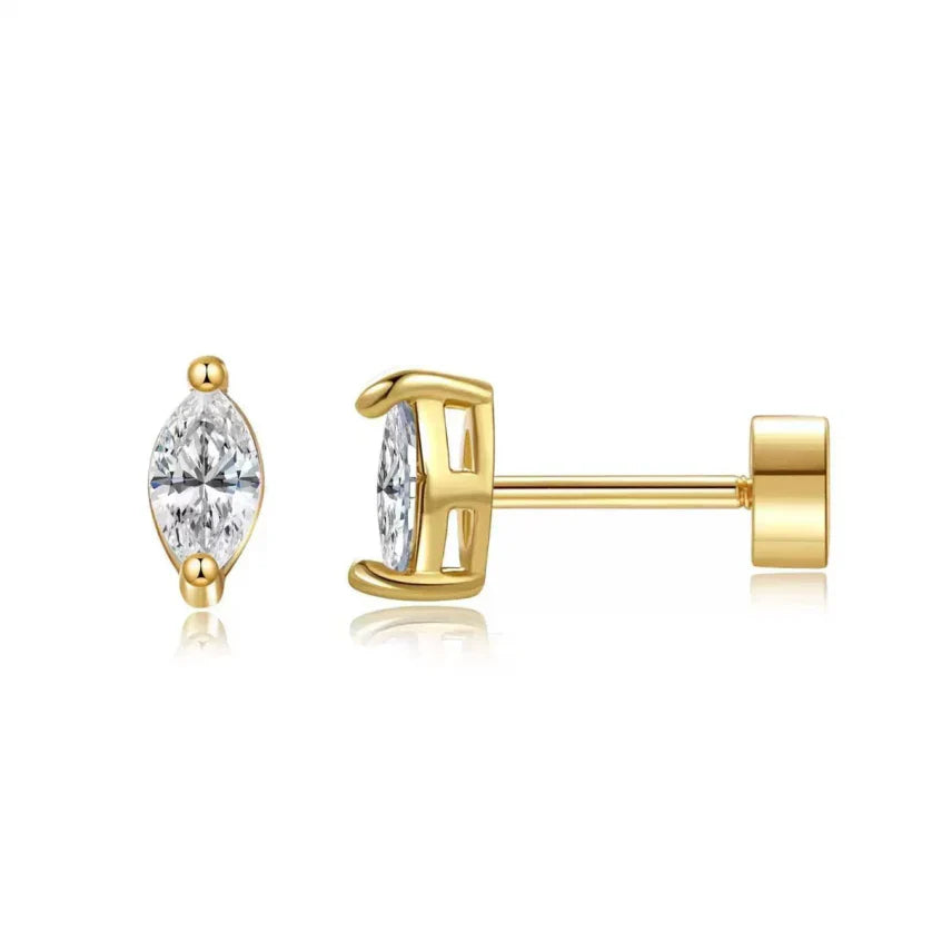 Pear Cut Studs | Ouro