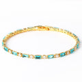 Natural Turquesa Pedra Pulseira | Ouro