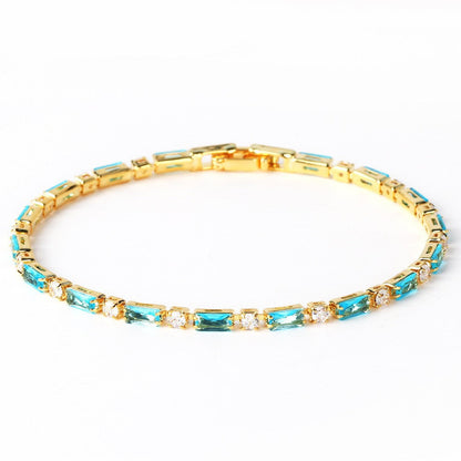 Natural Turquesa Pedra Pulseira | Ouro