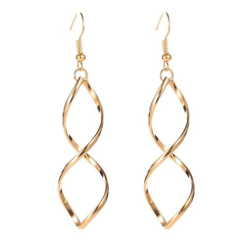 Spiral Dangle Brincos | Ouro