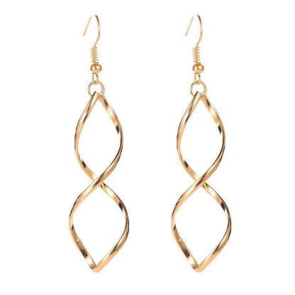 Spiral Dangle Brincos | Ouro