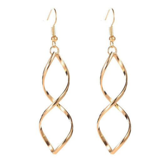 Spiral Dangle Brincos | Ouro