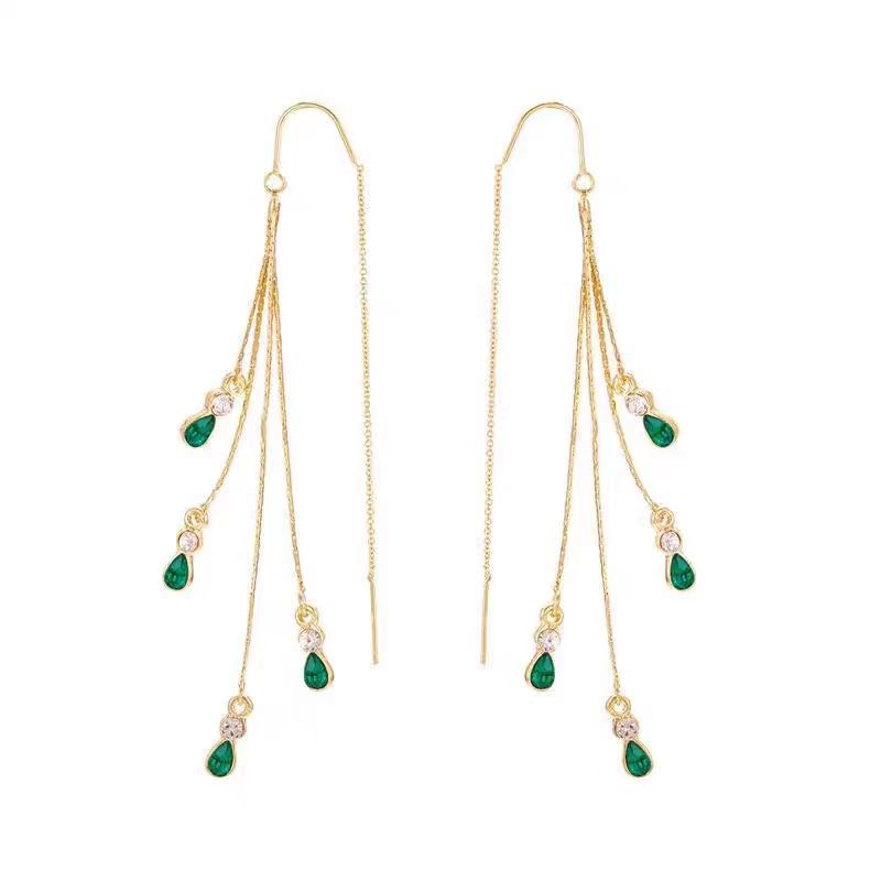 Calista Moreau Tassel Brincos | Ouro