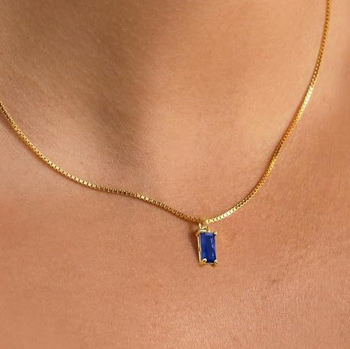 Ouro Safira Minimalist Colar