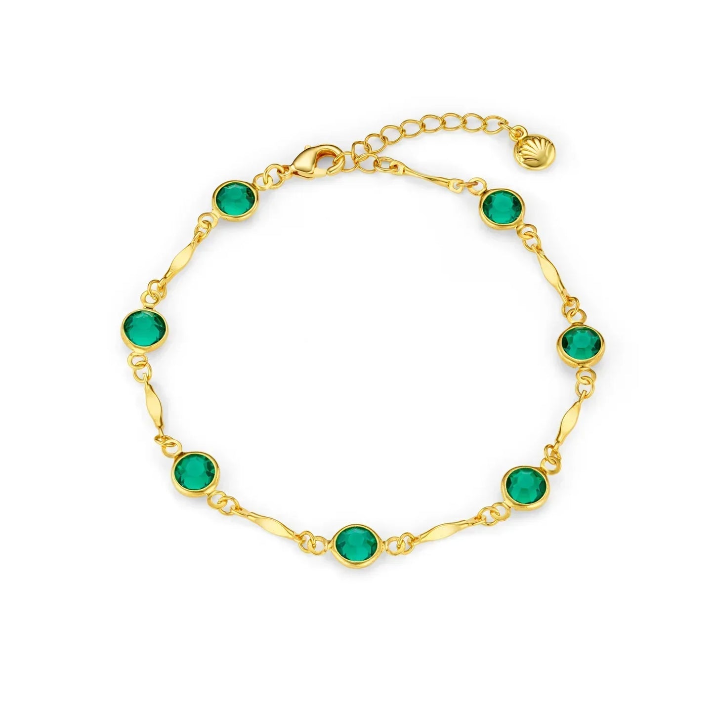 Esmeralda Link Chain Pulseira | Ouro