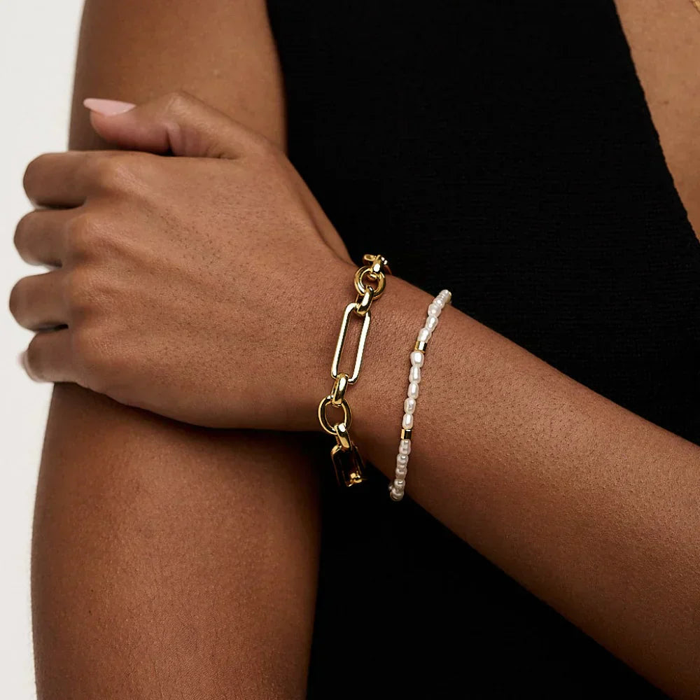 Link T-Bar Pulseira | Ouro