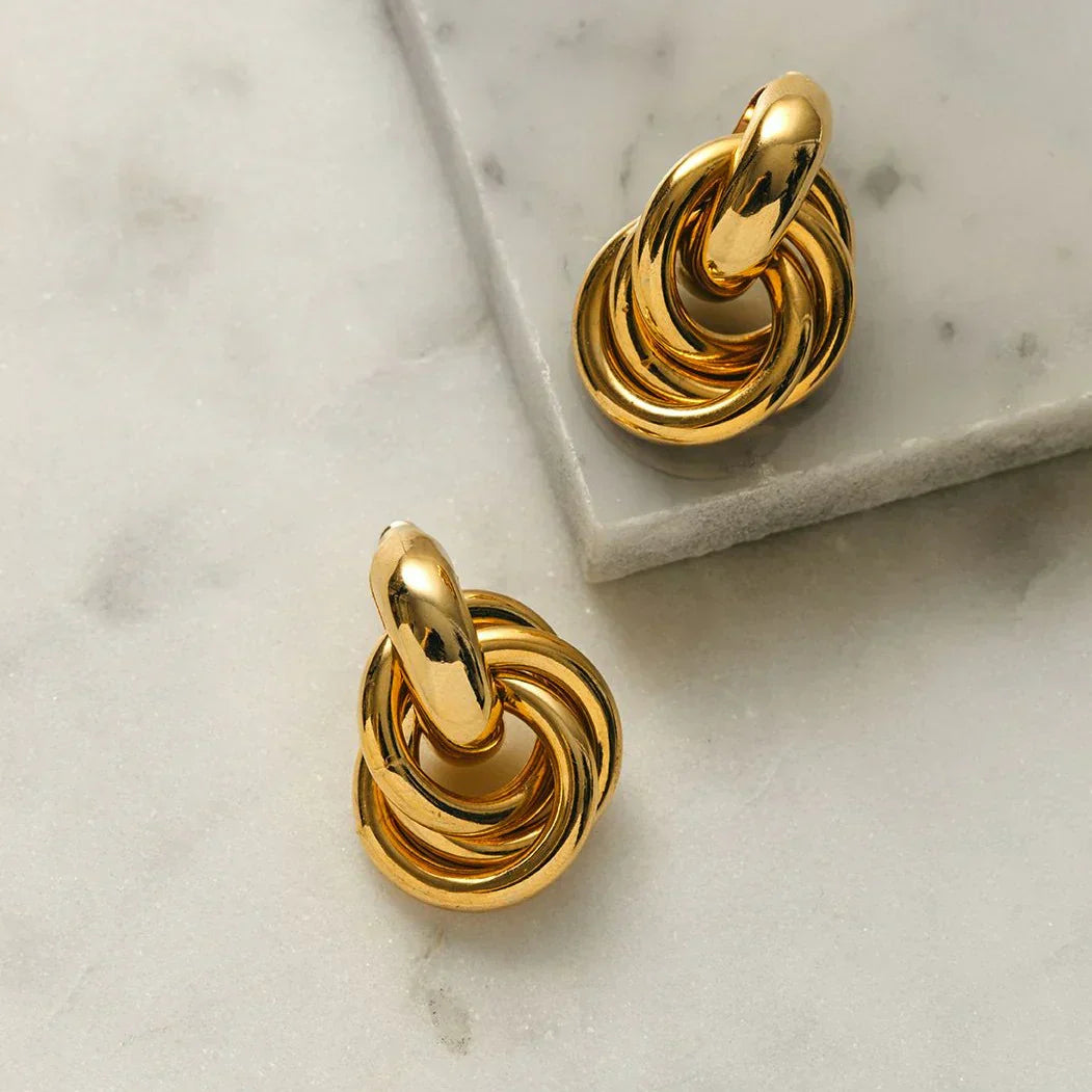 Statement Interlocking Brincos | Ouro