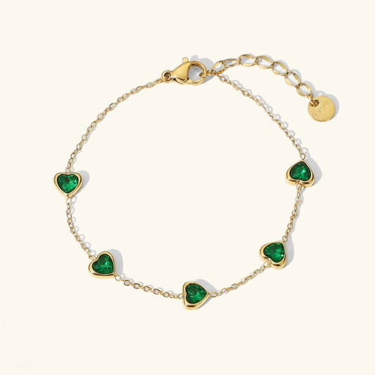 Francia Green Coração Pulseira