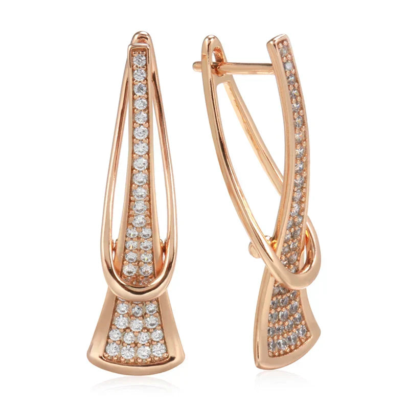 Radiant Layers Cristal Brincos | Ouro