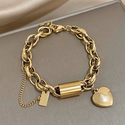 Heartened Chunky Pulseira | Ouro