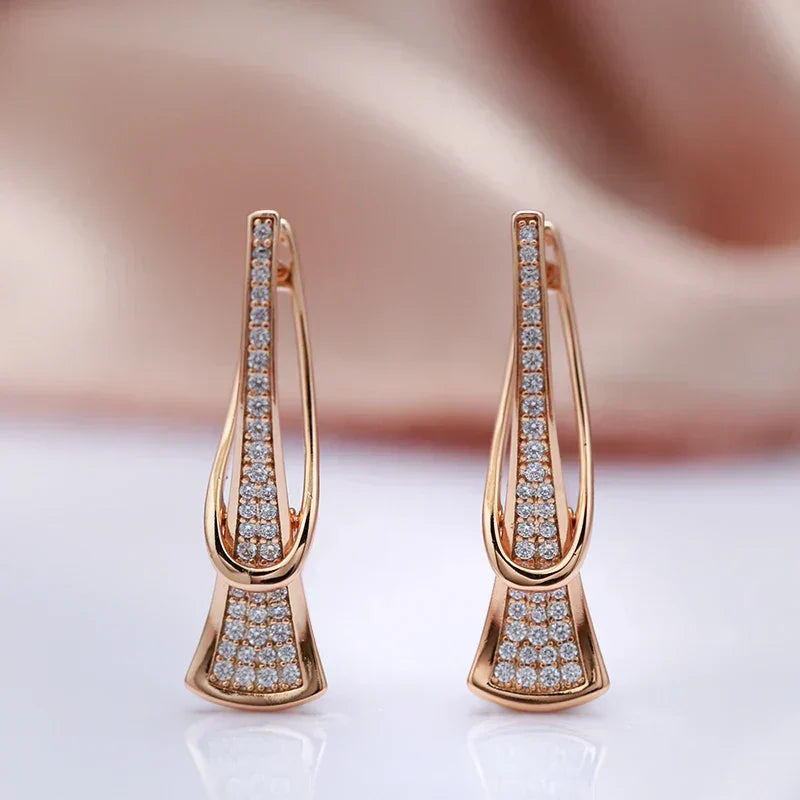 Radiant Layers Cristal Brincos | Ouro