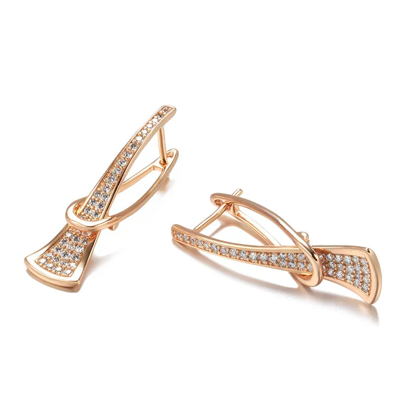 Radiant Layers Cristal Brincos | Ouro