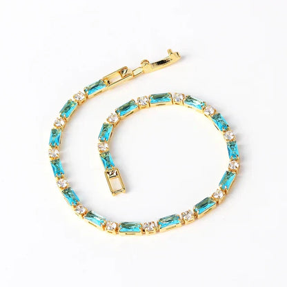 Natural Turquesa Pedra Pulseira | Ouro