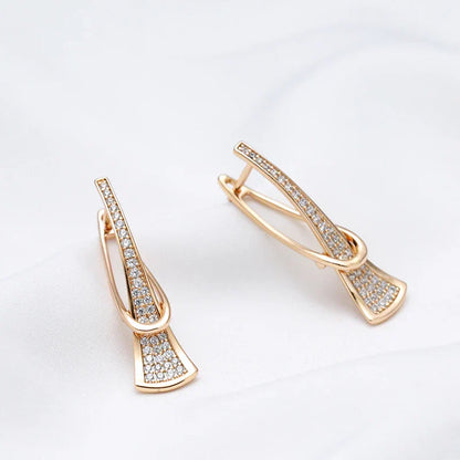 Radiant Layers Cristal Brincos | Ouro