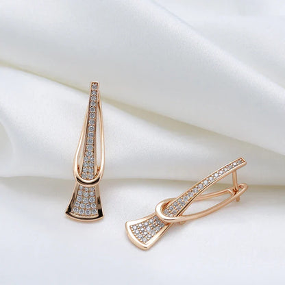 Radiant Layers Cristal Brincos | Ouro
