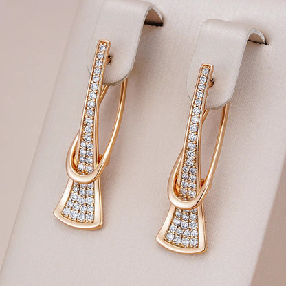 Radiant Layers Cristal Brincos | Ouro