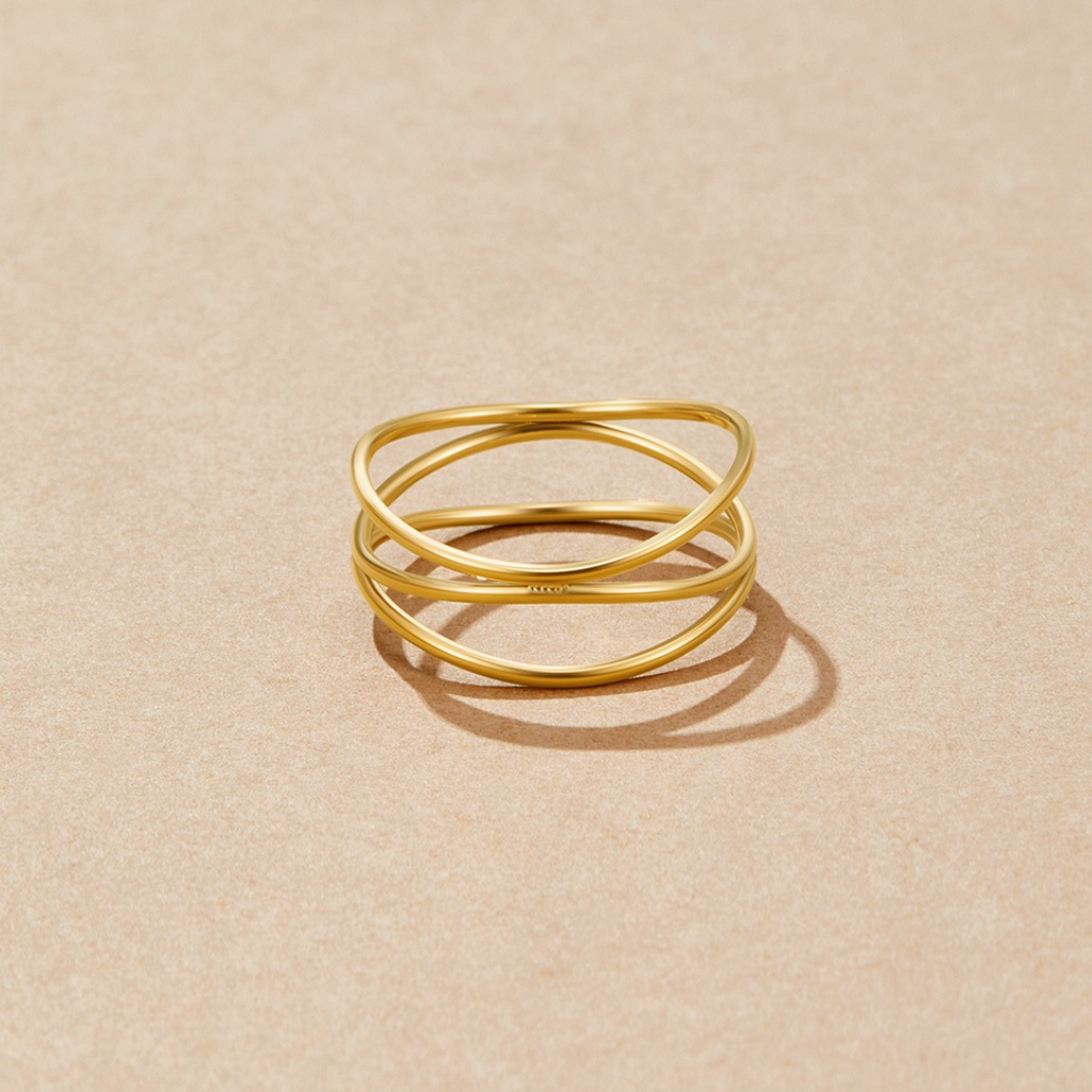 Ouro Minimalist Wrap Anel