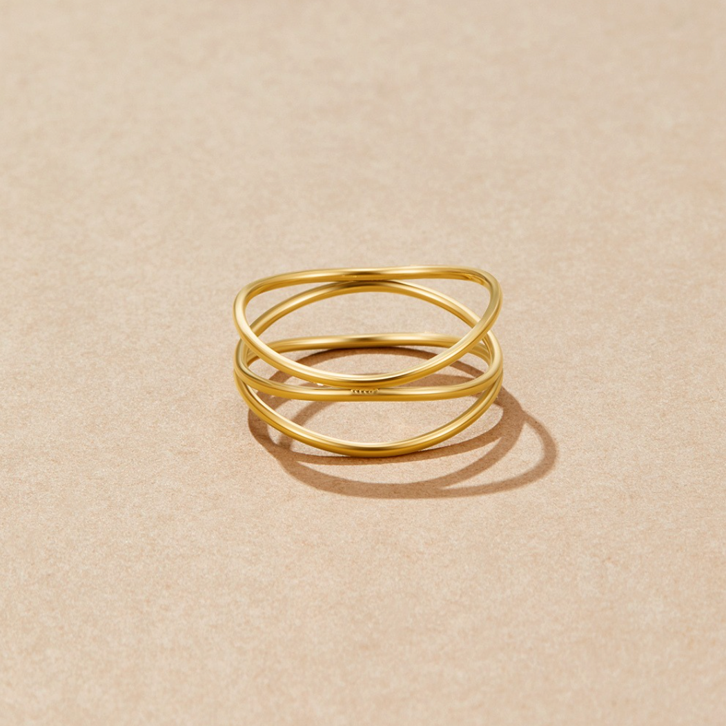 Ouro Minimalist Wrap Anel