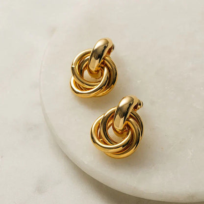 Statement Interlocking Brincos | Ouro