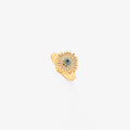 Safira Sunburst Spinning Anel | Ouro